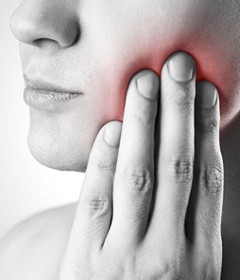 A person experiencing mouth pain.