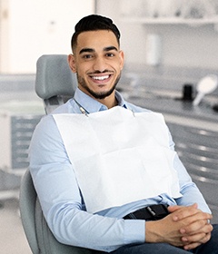 Man smiling with dental implants in Oshkosh