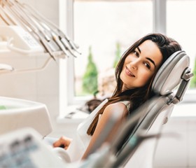 woman in dental chair