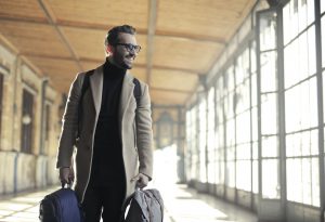 Man traveling after visiting dentist in Freedom