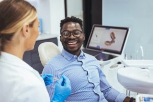 a man getting his preventive dental checkup