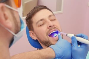 Man getting a dental filling