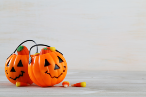 an assortment of Halloween candy
