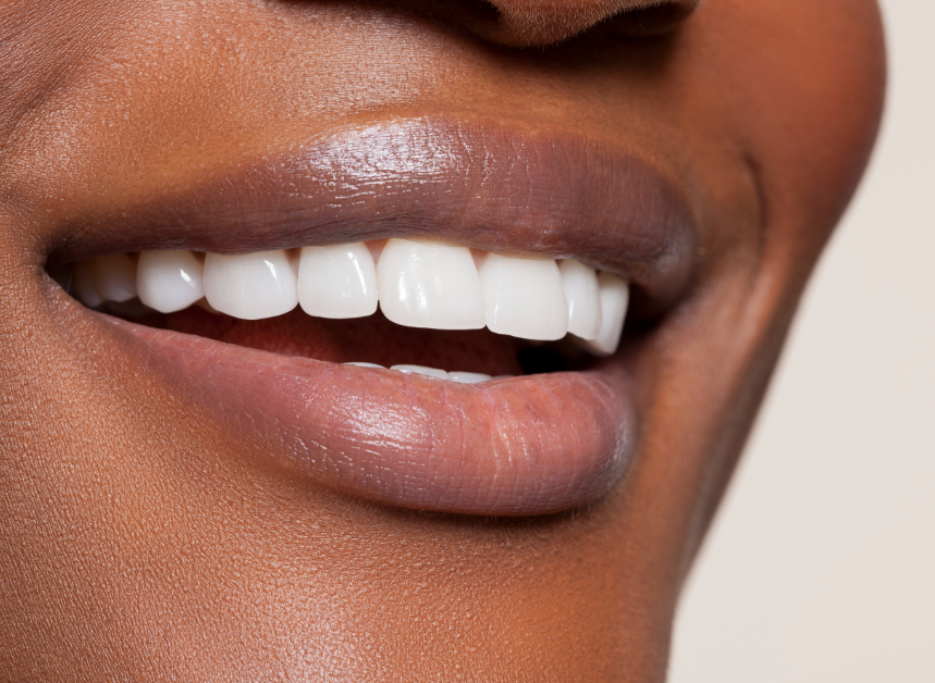 Close up of woman's smile